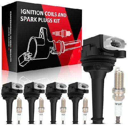 【並行輸入品】 SCITOO 5イグニッションコイル イリジウムスパークプラグ5個付き ボルボ C3...