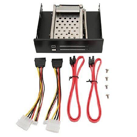 【並行輸入品】 2.5インチ 内蔵HDDエンクロージャー デュアルベイ 取り付けブラケット 6Gbp...