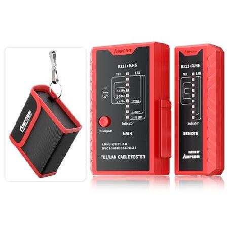 【並行輸入品】 AMPCOM ネットワークケーブルテスター RJ45 LAN＆TEL連続用 RJ45...