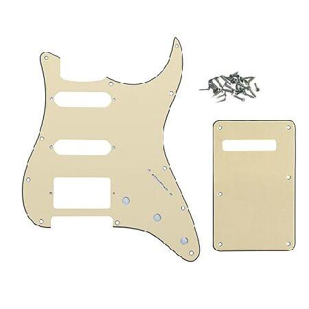 【並行輸入品】 ROZILO 11 ホール エイジド ホワイト ストラット HSS ピックガード ギ...