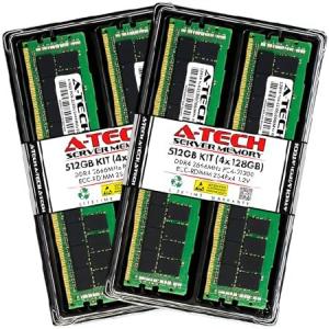 【並行輸入品】 A-Tech 512GB キット (4x128GB) DDR4 2666MHz PC4-21300 ECC RDIMM 3DS 8Rx4 オクタルランク 1.2V ECC Registered DIMM 288ピン サーバー＆ワー