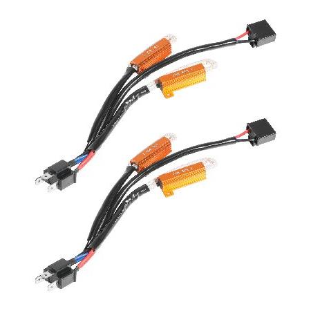 【並行輸入品】 RACOONA 50W 6 Ohm Headlight Bulb Relay Har...