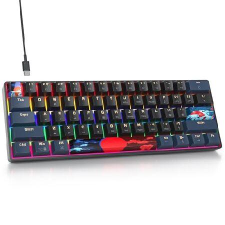 【並行輸入品】 surmen 60% ゲーミングキーボード 60% 有線ミニメカニカルキーボード サ...