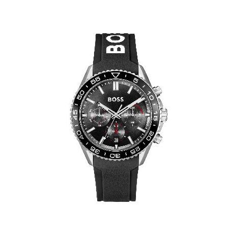 【並行輸入品】 BOSS Runner メンズ 44mm クロノグラフ シリコン腕時計 - 5気圧/...