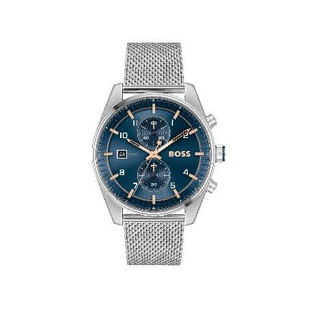 【並行輸入品】 BOSS Skytraveler メンズ 44mm ステンレススチール クロノグラフ...