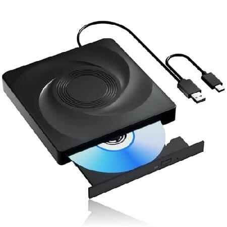 【並行輸入品】 ノートパソコン用外付けCD/DVDドライブ、DVDプレーヤーポータブルCDリーダー、...