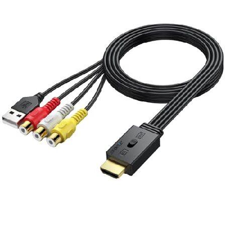 【並行輸入品】 AUTOUTLET RCA to HDMI 変換 コンバーター 16:9/4:3スイ...