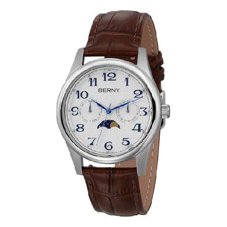 【並行輸入品】 BERNY メンズ 腕時計 ムーンフェイズ時計 アナログ腕時計 メンズ腕時計 腕時計...