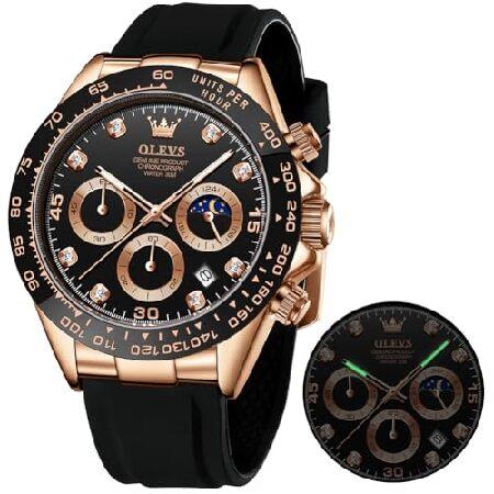 【並行輸入品】 OLEVS Men's Chronograph Watch Diamond Busi...