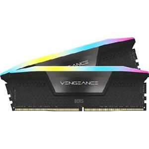 【並行輸入品】 CORSAIR DDR5-5200MHz デスクトップPC用メモリ VENGEANCE RGB DDR5シリーズ Intel XMPメモリキット 16GB ブラック 8GB×2枚 CMH16GX5M2B5200C4