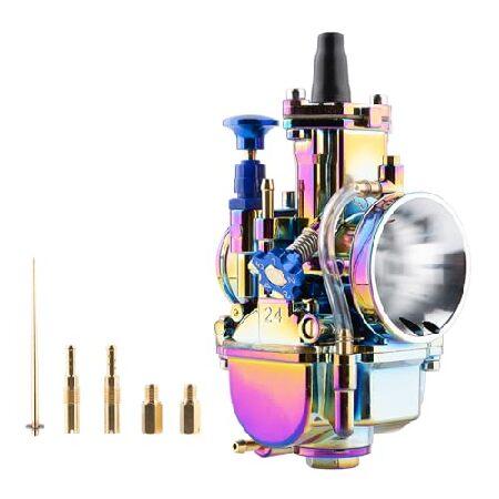 【並行輸入品】 PWK 24mm キャブレター 高性能2ストローク 4ストロークエンジンキャブ 50...