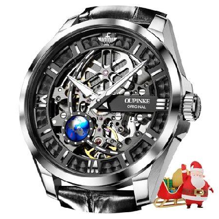 【並行輸入品】 OUPINKE Skeleton Mens Automatic Watches Me...