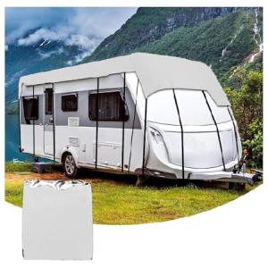 【並行輸入品】 HFKJway キャンピングカーカバー 210D オックスフォード クロス トラベル トレーラーカバー 折りたたみ式収納、掃除が簡単 キャンプ トレーラー