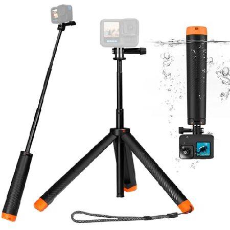防水自撮り棒フローティングハンドグリップ三脚、延長一脚ポールフローティング三脚、Go Pro Her...