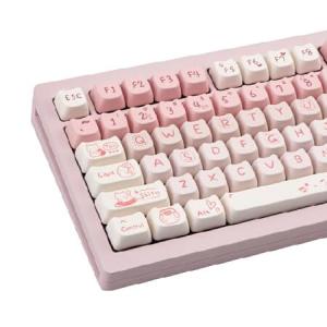 YUNZII X98 ピンク クリアキーキャップ キーボード 本体 Amazon | YUNZII X98 QMK/VIA対応 ワイヤレス メカニカルゲーミング