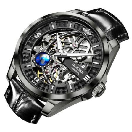 【並行輸入品】 OUPINKE Men’s Mechanical Watch Leather Ske...