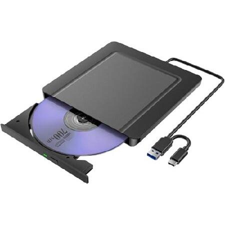 【並行輸入品】 DVDドライブ 外付け CD/DVDプレイヤー 薄型 ポータブルドライブ Mac,W...