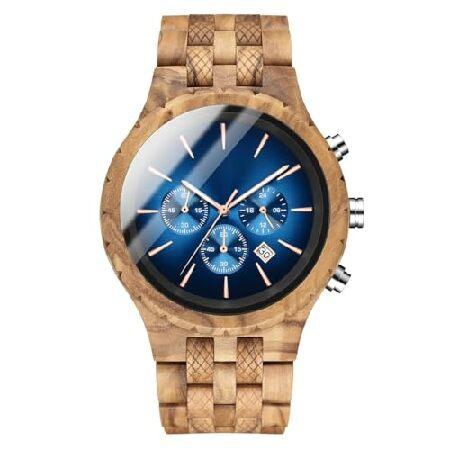 【並行輸入品】 WASTIME 木製腕時計 メンズ レディース スタイリッシュ クロノグラフ ミリタ...