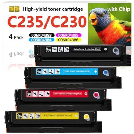【並行輸入品】 Xerox C235 C230トナーカートリッジ (チップ付き) 4個パック 006...