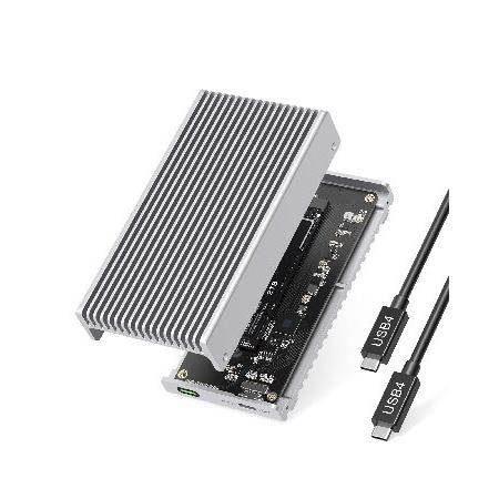 【並行輸入品】 GEWOKLIY ノイズレス 40Gbps M.2 NVMeエンクロージャ、USB ...