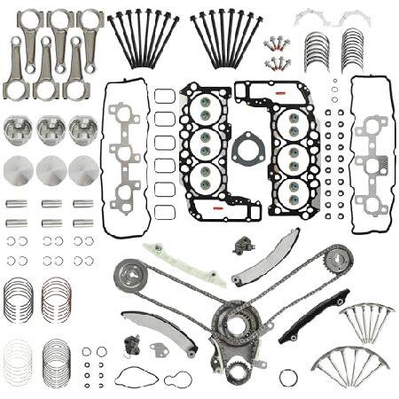 【並行輸入品】 Head Gasket Set Timing Chain Kit Piston Ki...