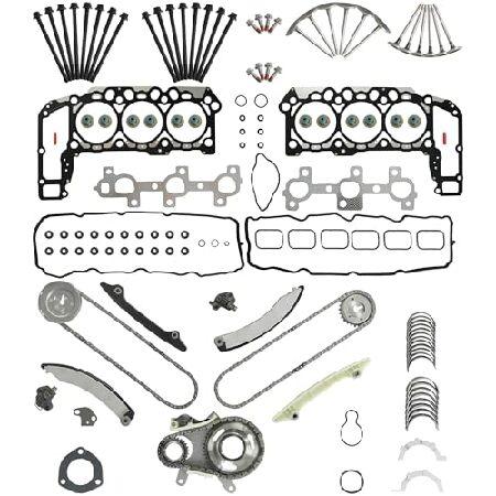 【並行輸入品】 Timing Chain Kit Head Gasket Set Bolts Fit...
