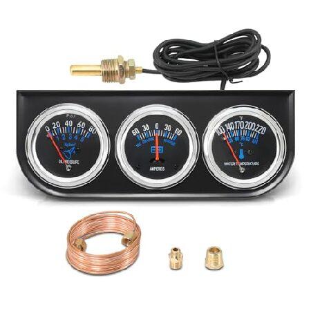 【並行輸入品】 MH 2inch 52mm Triple Gauge Set, Oil Pressu...