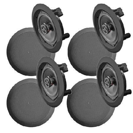 【並行輸入品】 Pyle 4 Pack Dual 6.5 Inch Speaker System, ...
