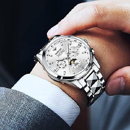 【並行輸入品】 OUPINKE Men's Silver Automatic Watches