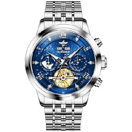 【並行輸入品】 OUPINKE Starry Sky Men Watch Tourbillon Se...