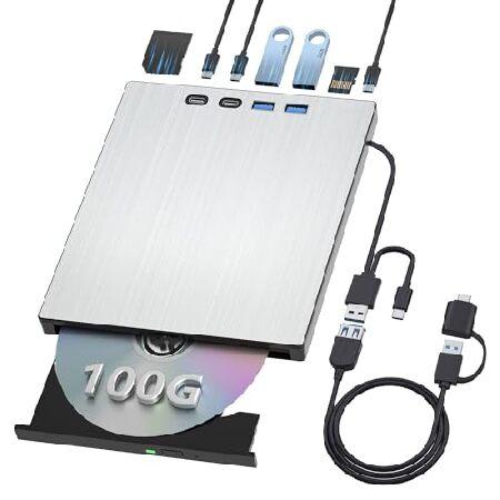 【並行輸入品】 juwuoi 外付けブルーレイドライブ ノートパソコン用 ポータブルブルーレイバーナ...