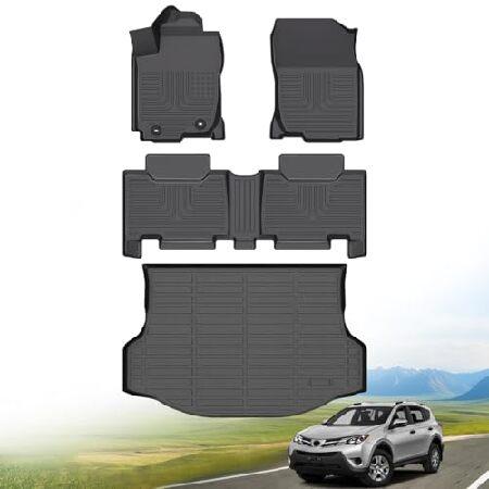 【並行輸入品】 Hutisya-Floor Mats ＆ Cargo Liner Set Fit f...