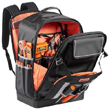 【並行輸入品】 VEVOR ツールバックパック 56ポケット 丈夫なツールストレージオーガナイザーバ...