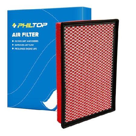 【並行輸入品】 PHILTOP アップグレードエンジンエアフィルター、CA9401 交換用 Dodg...