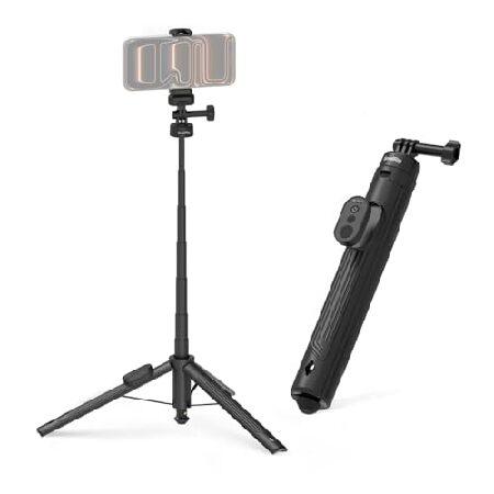 【並行輸入品】 SMALLRIG 59インチ 自撮り棒三脚 リモコン付き 伸縮可能なアルミニウム三脚...