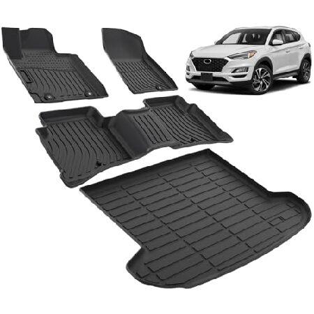 【並行輸入品】 Floor Mats ＆ Cargo Liner for 2016-2021 Hyu...
