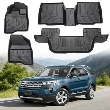 【並行輸入品】 Floor Mats for Ford Explorer 2015-2019 7-S...