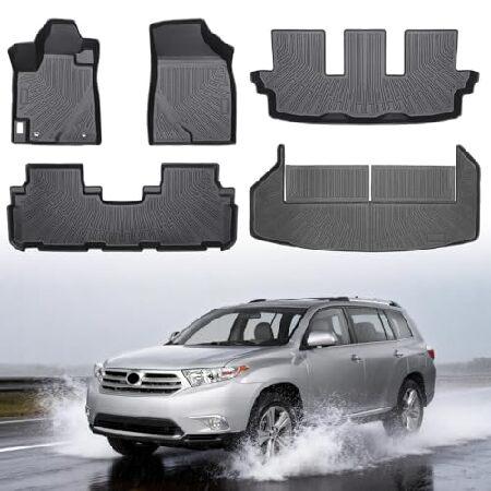 【並行輸入品】 Floor Mats ＆ Cargo Liner for Toyota Highla...