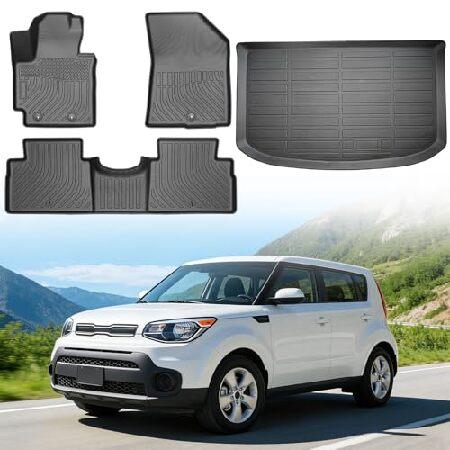 【並行輸入品】 Floor Mats for Kia Soul 2014-2019 (Only fo...