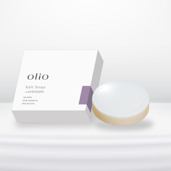 olio オリオ Sea Salt Soap -LAVENDER- 塩石けん ラベンダー 80g 洗...