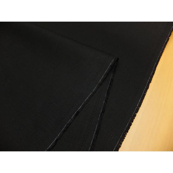 ハギレ 80cm カラーリネン100％生地 無地 ブラック