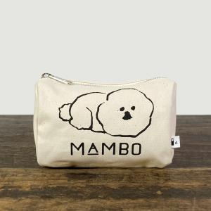 CLASKA DOMAMBO ラウンドボックスポーチ S ビション フリーゼ 小物入れ 可愛い 犬 雑貨 グッズ おしゃれ かわいい
