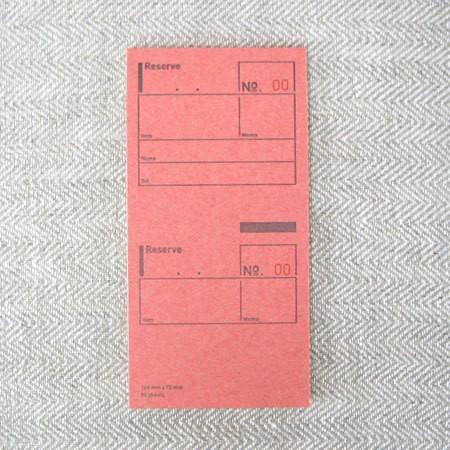 倉敷意匠計画室 お取り置き表（英語・単票）　お預かり証 おしゃれ デザイン かっこいい シンプル 可...