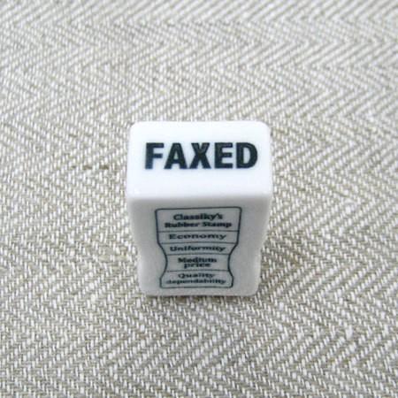 倉敷意匠計画室 事務用 磁器スタンプ (FAXED)　fax 送信済 英語 オフィススタンプ おしゃ...
