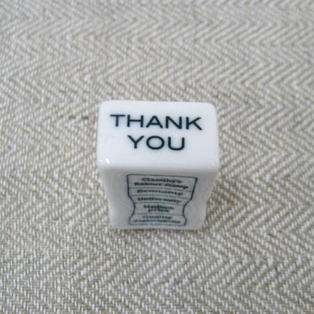 倉敷意匠計画室 事務用 磁器スタンプ (THANK YOU)　ありがとうスタンプ 英語 おしゃれ か...