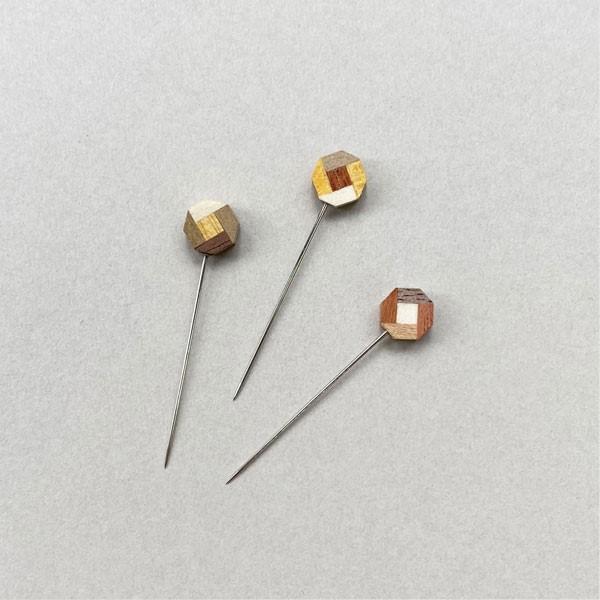 Cohana（コハナ）寄木細工のお花の待針　手芸 まち針 おしゃれ かわいい 待ち針 マチ針 まちば...