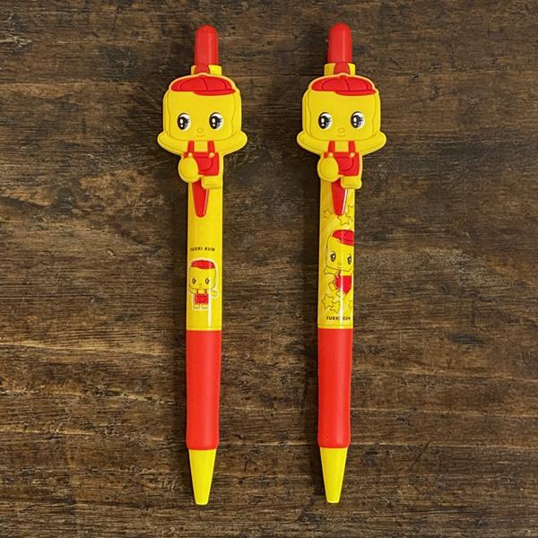フエキくん ラバーマスコット ボールペン グッズ かわいい 黒 クリップ付き 可愛い おしゃれ 不易...