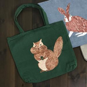 松尾ミユキ トートバッグ A  猫 うさぎ 鳥 りす 猫グッズ 雑貨 誕生日プレゼント 女性 おしゃれ 日用品 ねこグッズ 猫雑貨 かわいい 可愛い