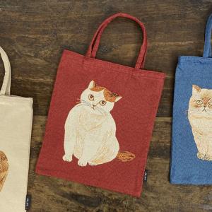 松尾ミユキ ミニトートバッグ レディース ネコ柄 ゴブラン織 ランチ
