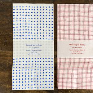 倉敷意匠計画室 mitsouペーパーバッグ M ラッピング袋 ギフト袋 紙袋 方眼 チェック 可愛い おしゃれ かわいい 小分け袋 おすそわけ ラッピング用品